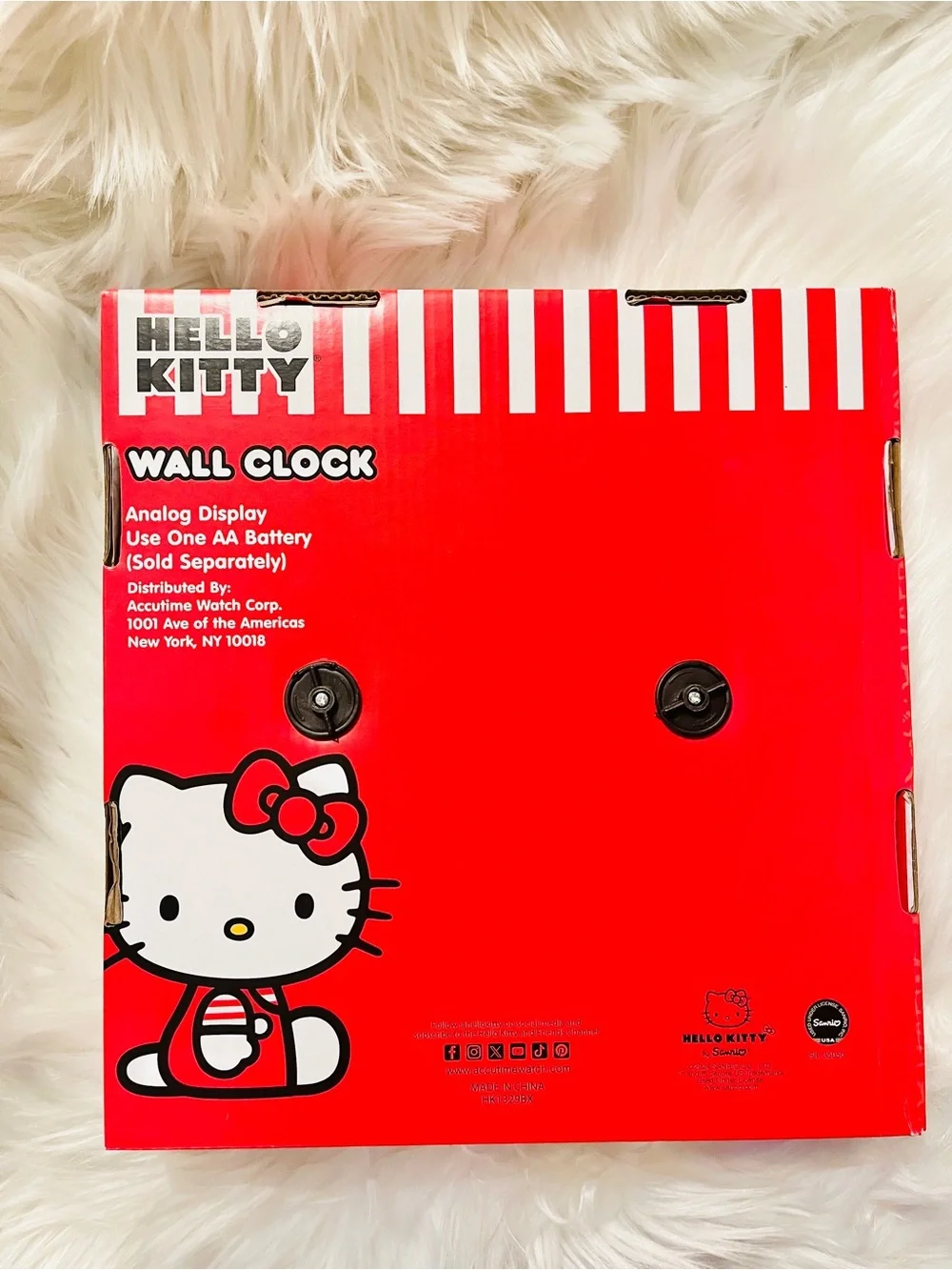 Sanrio Hello Kitty & Friends Pink Amusement Park Graphic Character Wall Clock